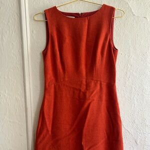 Elegant Sleeveless Orange Dress